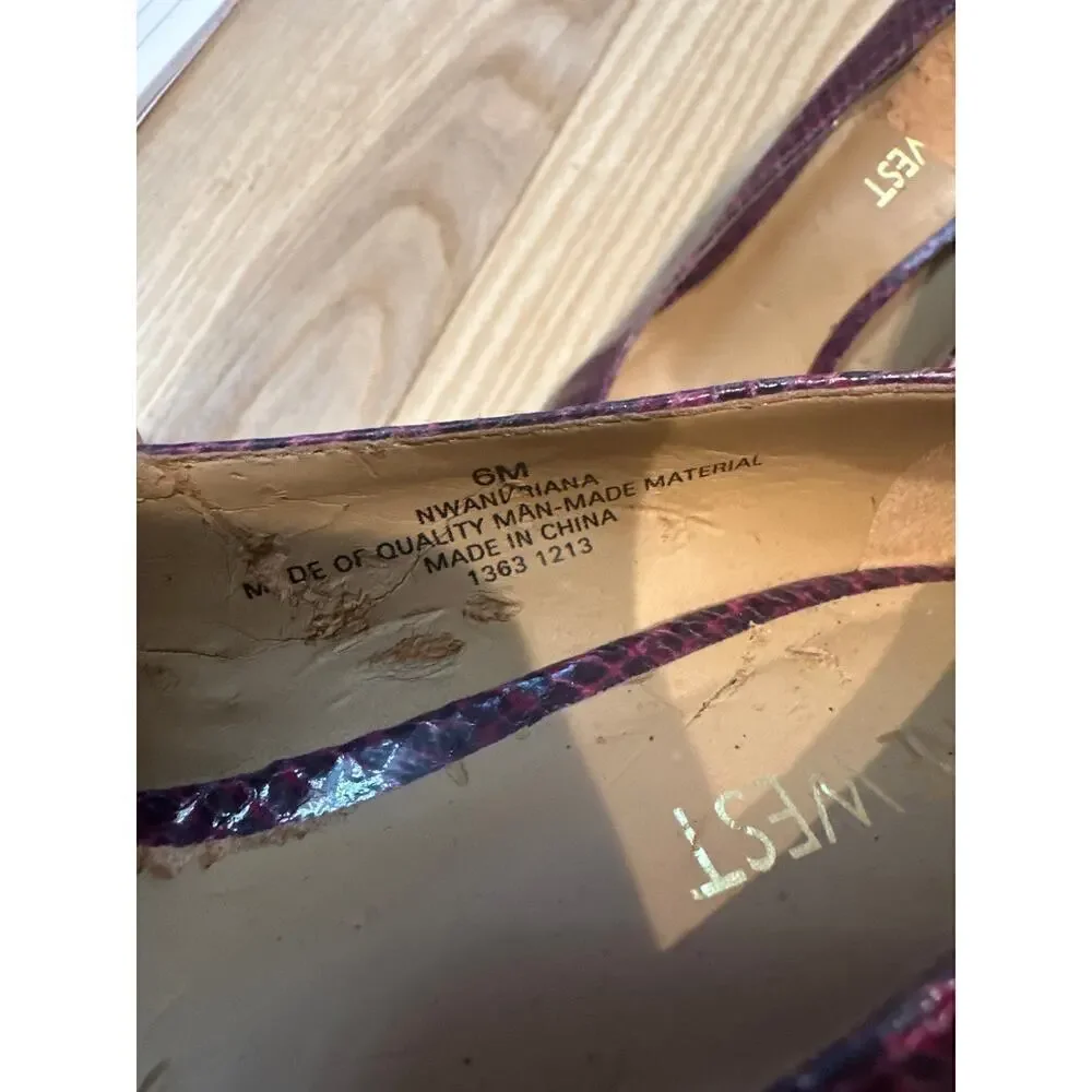 Nine West Heels, Women’s size 6,, burgundy - Picture 7 of 8